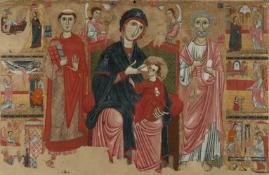 Virgin and Child Enthroned with Saints Leonard and Peter and Scenes from the Life of Saint Peter